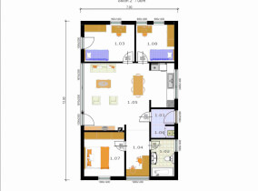 drevodom Jubileum Profi 87 - pôdorys